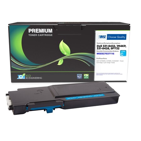 Mse MSE Remanufactured High Yield Cyan Toner Cartridge for Dell C3760 MSE027037116